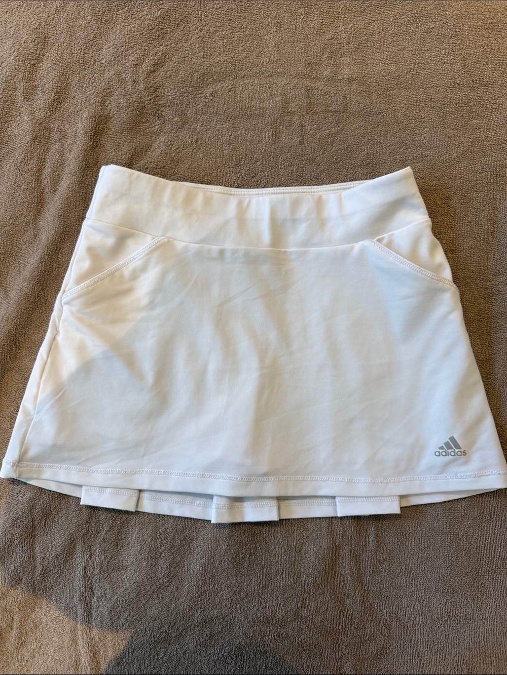 adidas White Tennis Skort with Built-In Shorts
